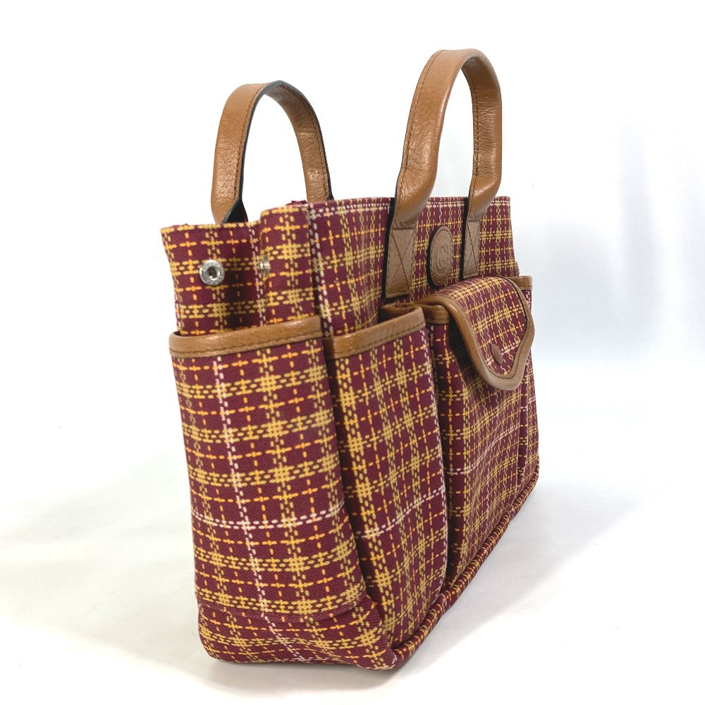 GUCCI Handbag 628159 Canvas / leather Brown/Bordeaux type check Chilled license Women