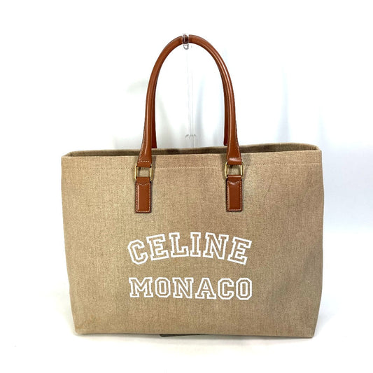 CELINE Shoulder Bag 19006 Canvas / leather Brown Shoulder Horizontal hippo Women