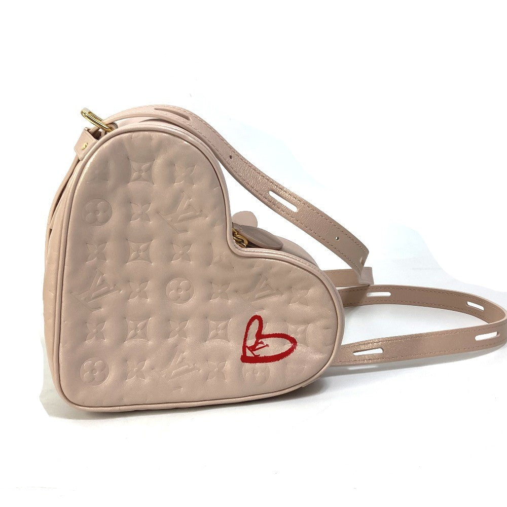 LOUIS VUITTON Shoulder Bag leather pink Monogram Sac Cool Fallen Love