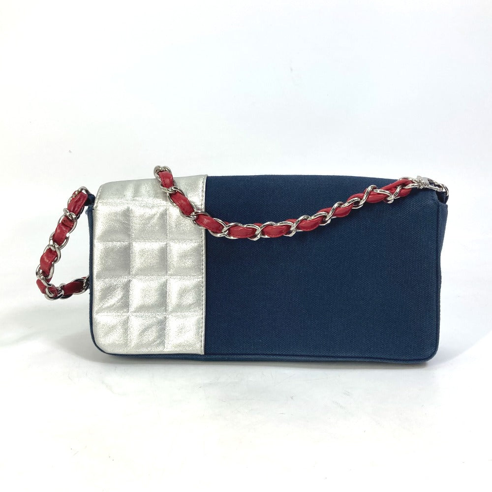 CHANEL Shoulder Bag Canvas / leather Navy NO.5 Number 5 Women