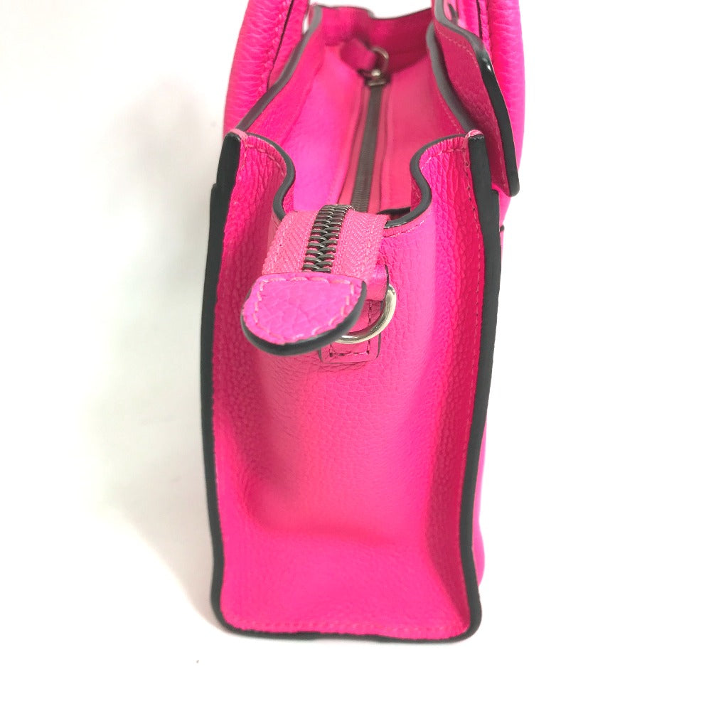CELINE Handbag 189243 leather pink Tote Bag Bag Crossbody luggage nano shopper Women