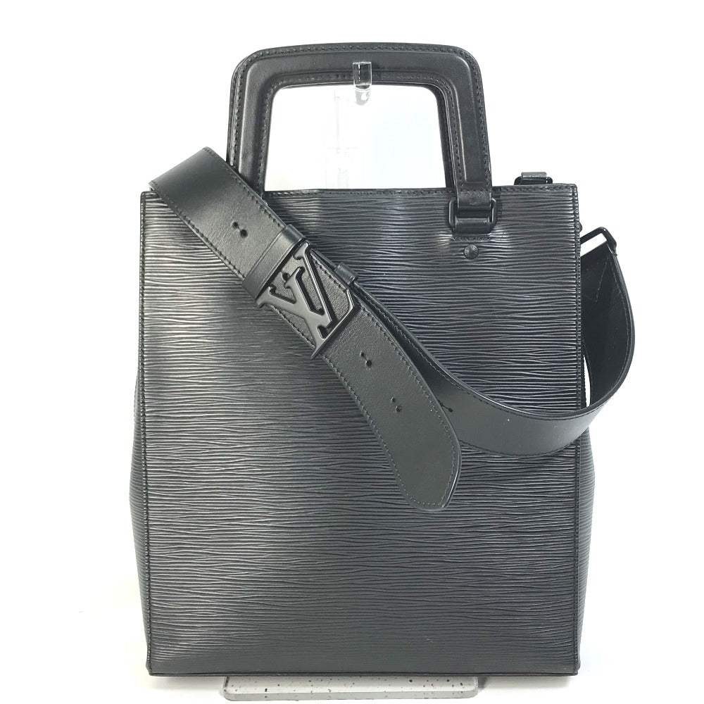 LOUIS VUITTON Handbag Epi Leather black Epi Crossbody Sac Plat fold Women