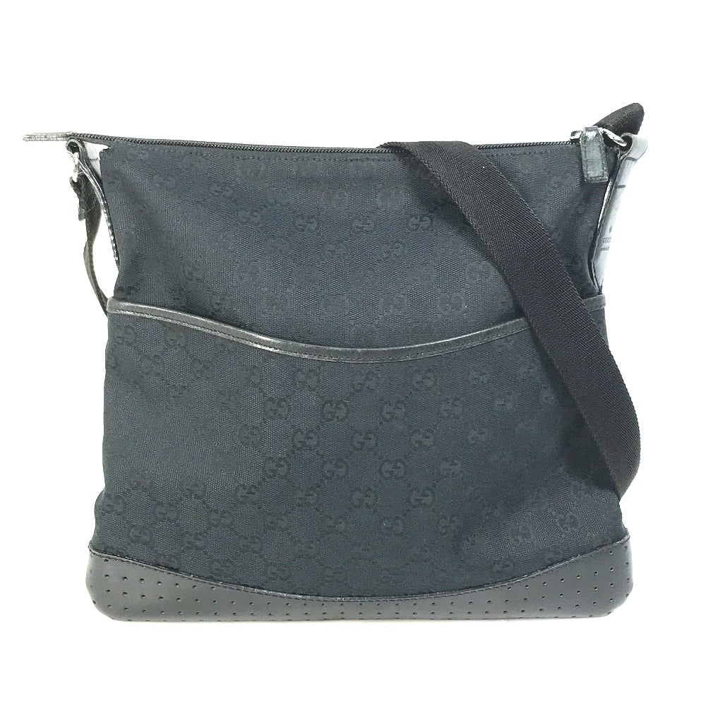 GUCCI Shoulder Bag 145857 GG canvas black GG Women