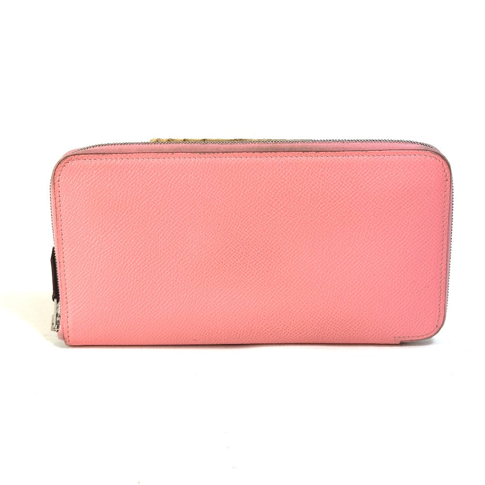 HERMES Long Wallet Purse Epsom pink Azap long silk in Women