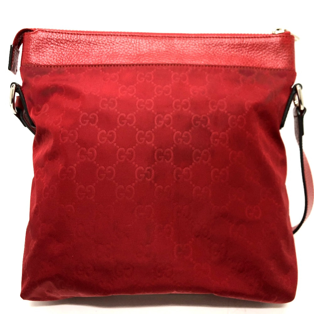 GUCCI Shoulder Bag 510342 Nylon / leather Red GG Women