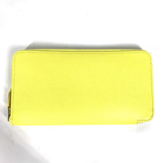 HERMES Long Wallet Purse Epsom yellow Long wallet Azap long silk in