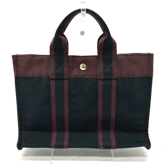 HERMES Handbag canvas black Fool ToePM unisex(Unisex)