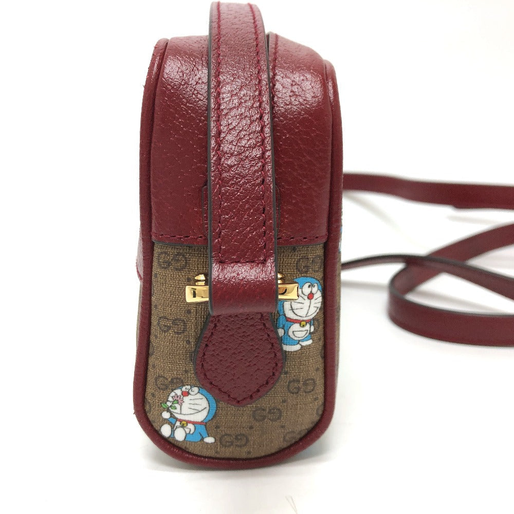GUCCI Shoulder Bag 647784 GG Supreme Canvas Brown GG Supreme Doraemon x GUCCI Women