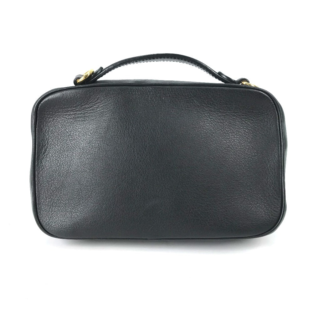  LOUIS VUITTON Shoulder Bag leather black Monogram Utility crossbody