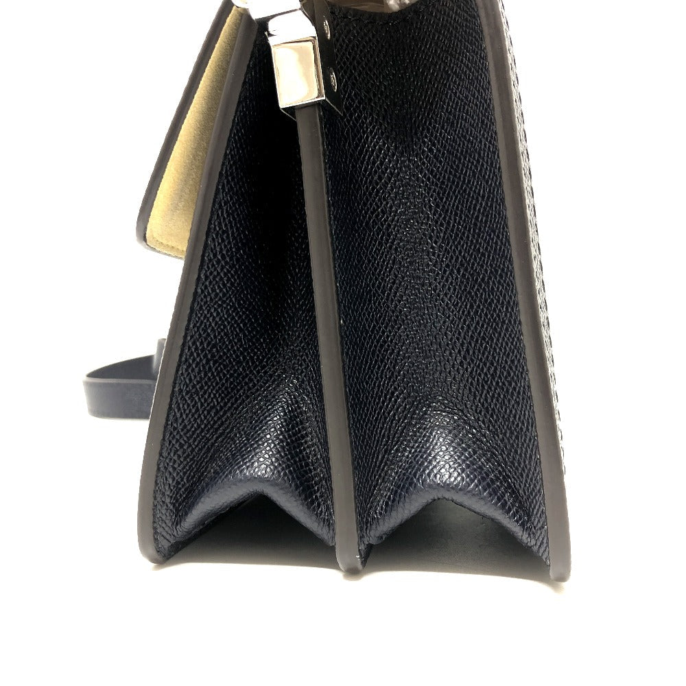 LOUIS VUITTON Shoulder Bag leather blue LV pop Daufine MINI Women