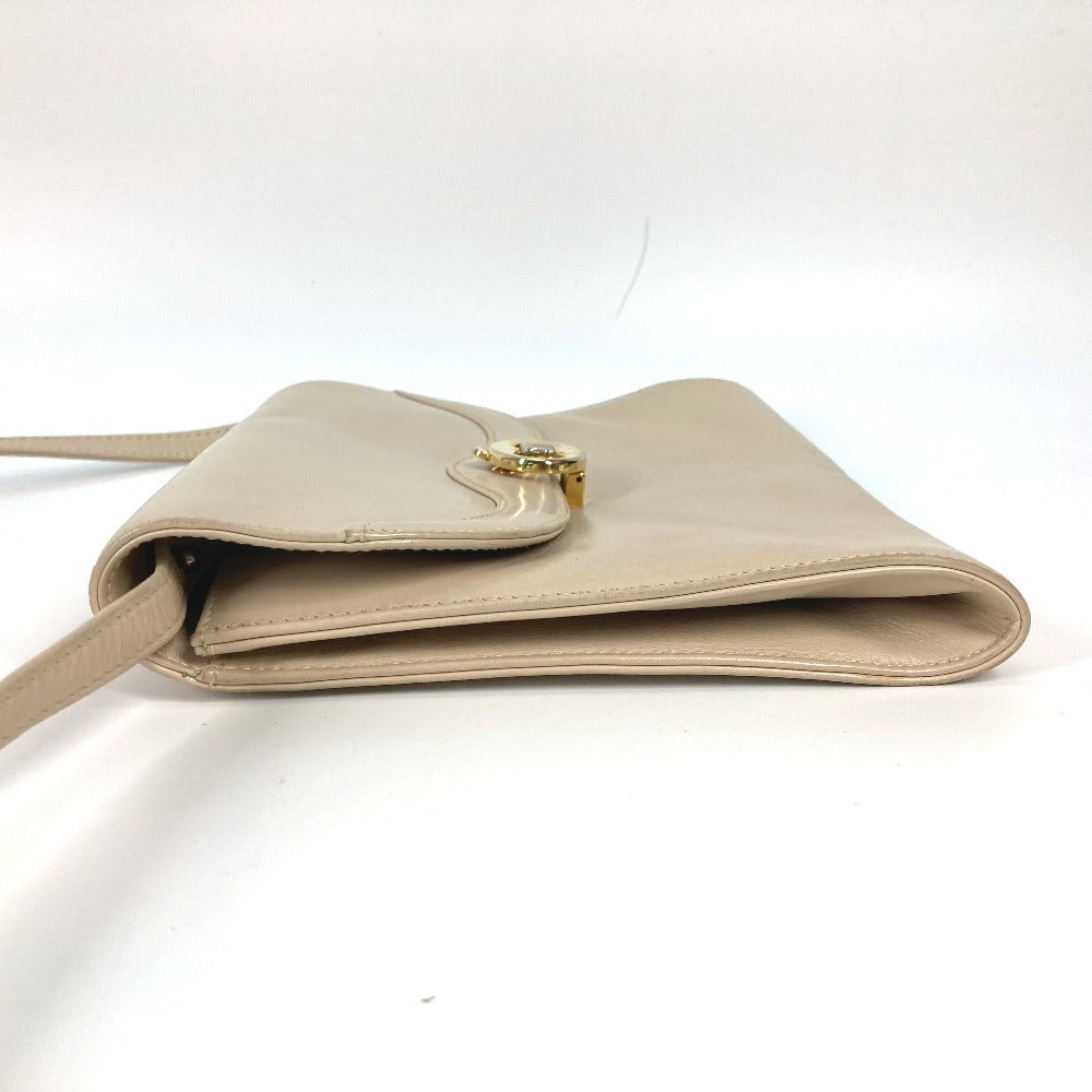 CELINE Shoulder Bag leather beige Pochette bag Crossbody Triomphe Women