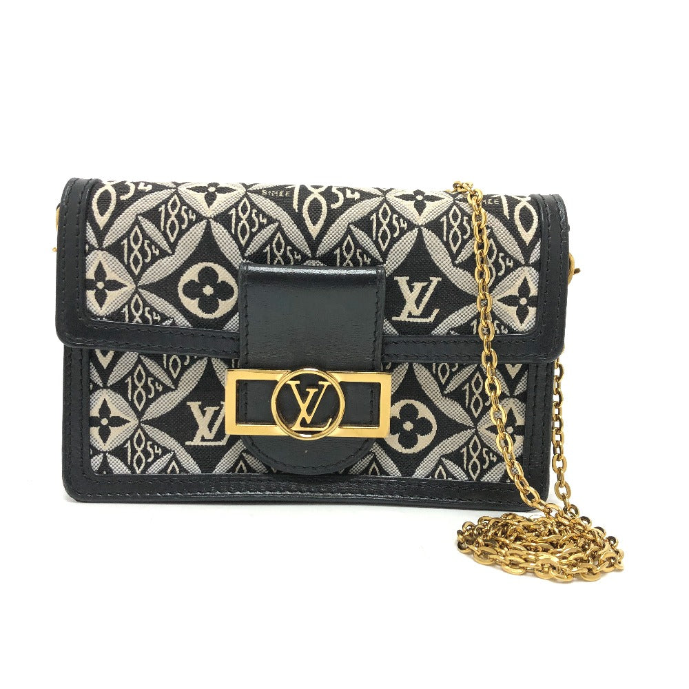 LOUIS VUITTON Shoulder Bag canvas Navy Monogram Jaguar Portefeuille Daufine Women