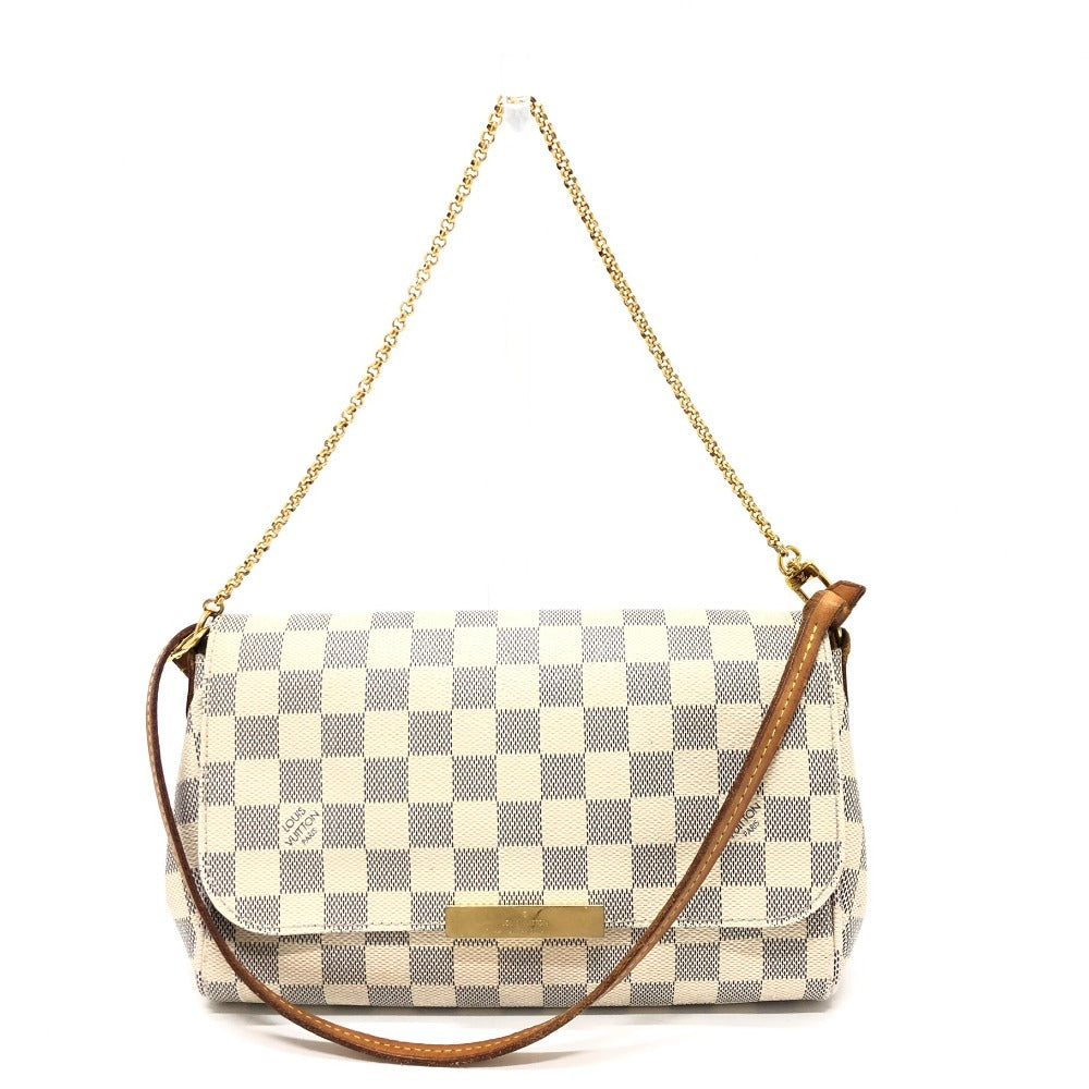 LOUIS VUITTON Shoulder Bag Damier Azur Canvas white Damier Azur Favorit MM Women