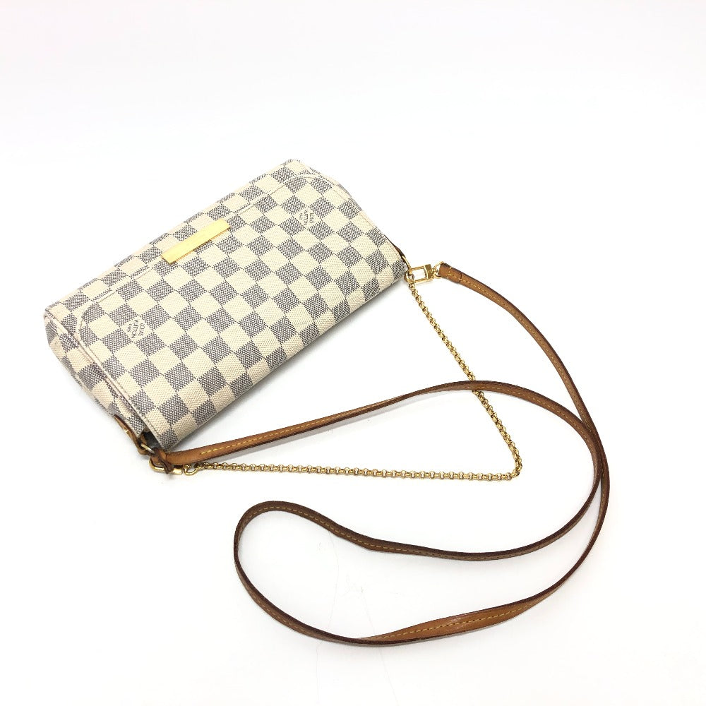 LOUIS VUITTON Shoulder Bag Damier Azur Canvas white Damier Azur Favorit MM Women