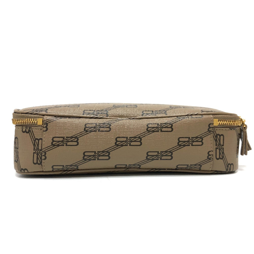 BALENCIAGA Clutch bag 644432 leather Brown logo Every day Women