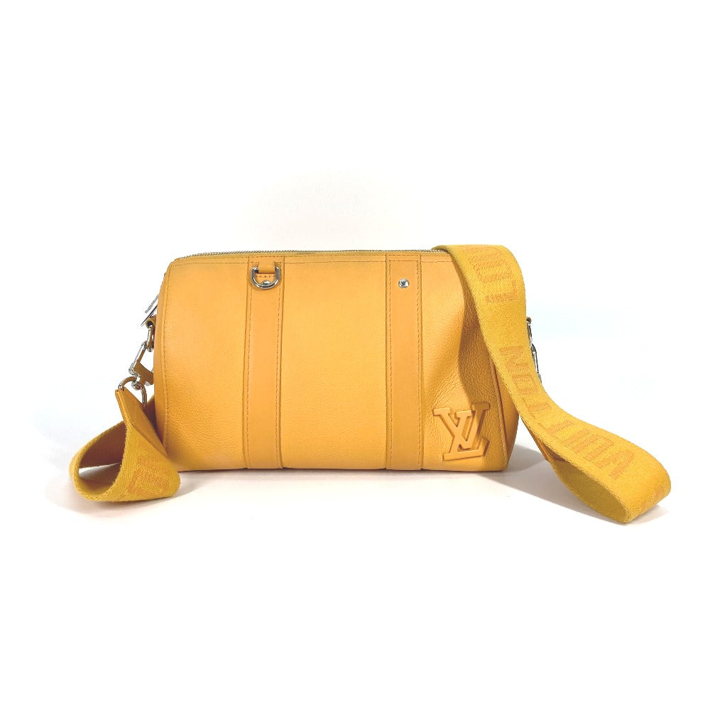 LOUIS VUITTON Shoulder Bag leather yellow LV Aerogram City Keepall mens