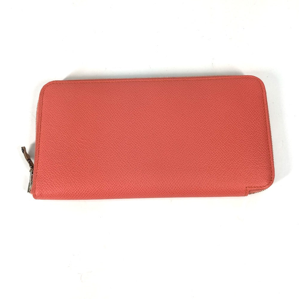 HERMES Long Wallet Purse Epsom Pink type Azap Long Silk in Women