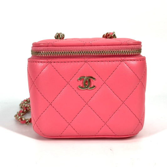 CHANEL Shoulder Bag AP1340 lambskin pink Timeless classic line small vanity bag
