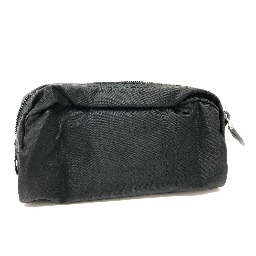 PRADA Pouch 1NA350 Nylon black Triangle logo Women