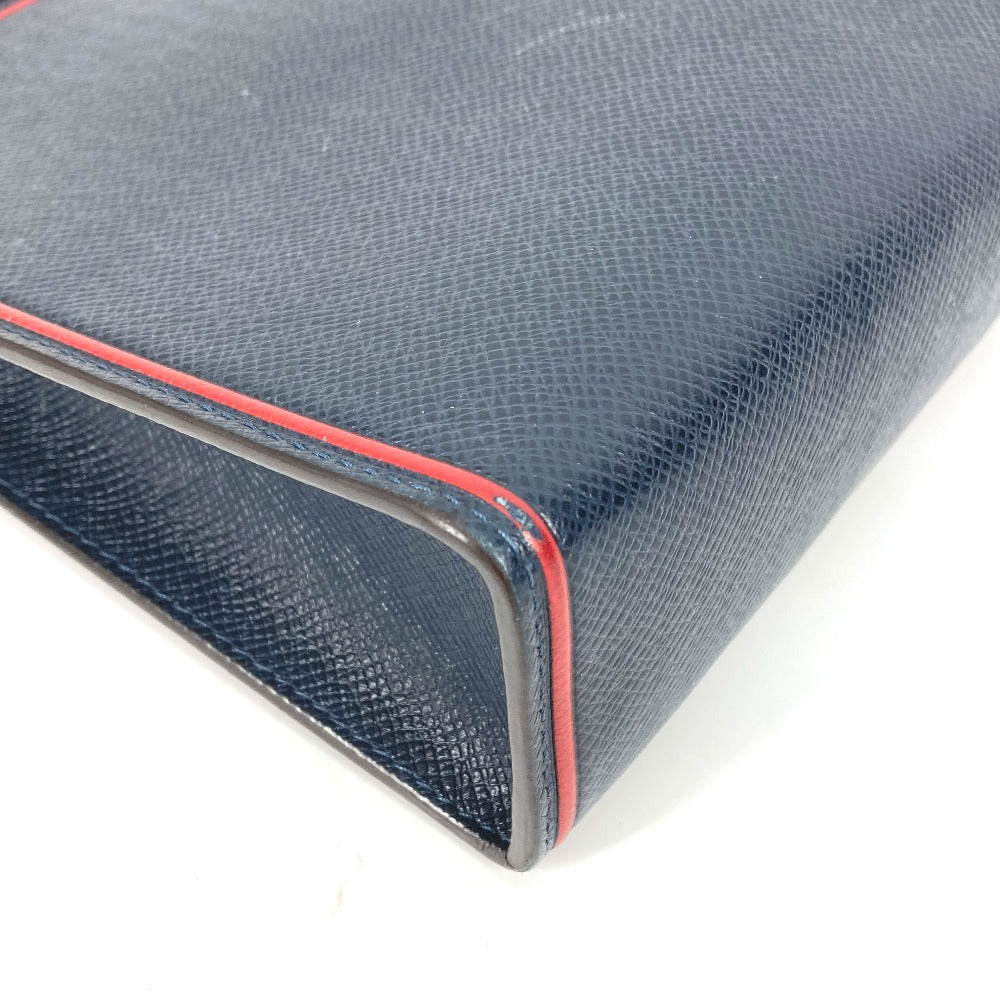  LOUIS VUITTON business bag Taiga Leather Navy Taiga Pochette Voyage mens