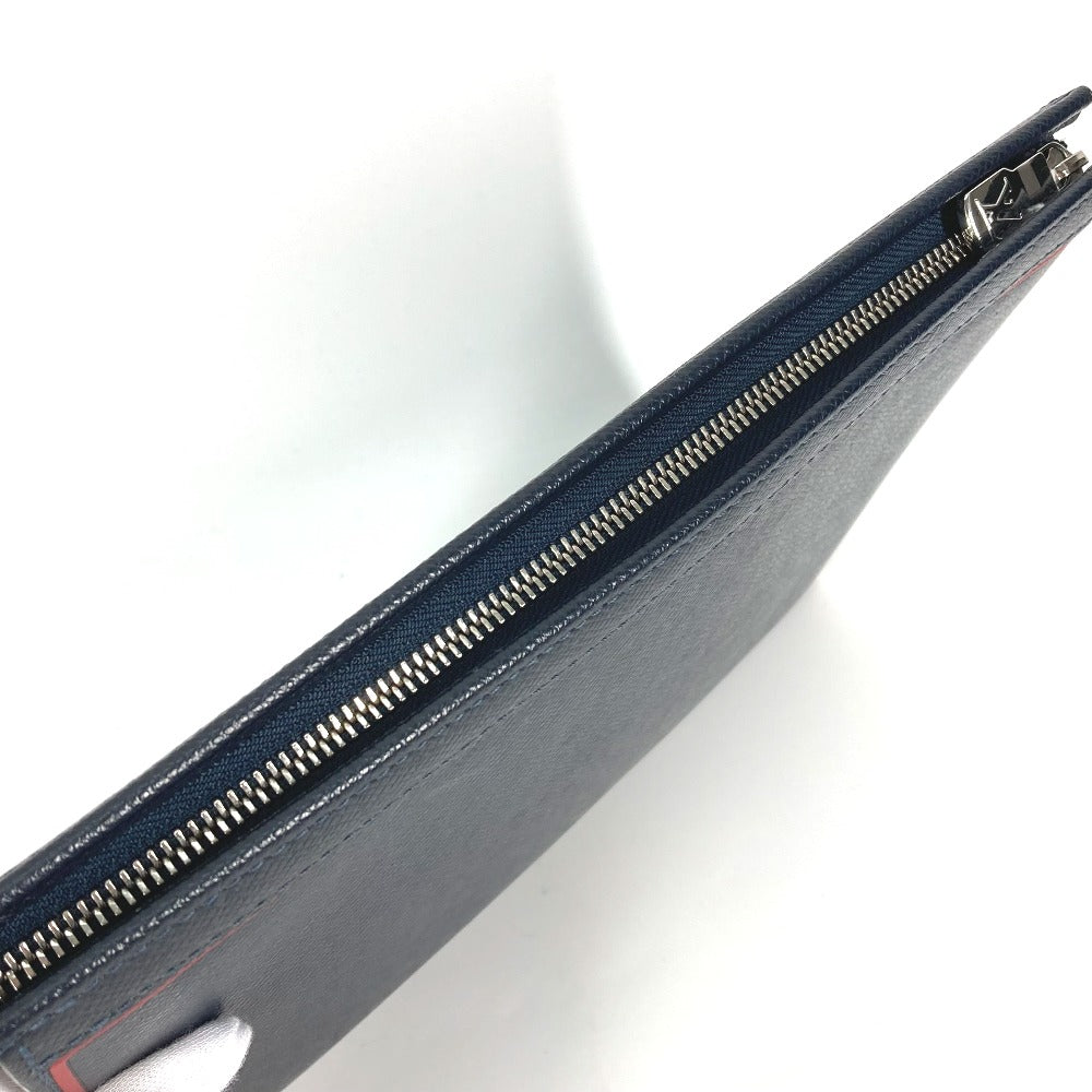 LOUIS VUITTON business bag M63394 Taiga Leather Navy Taiga Pochette Voyage mens