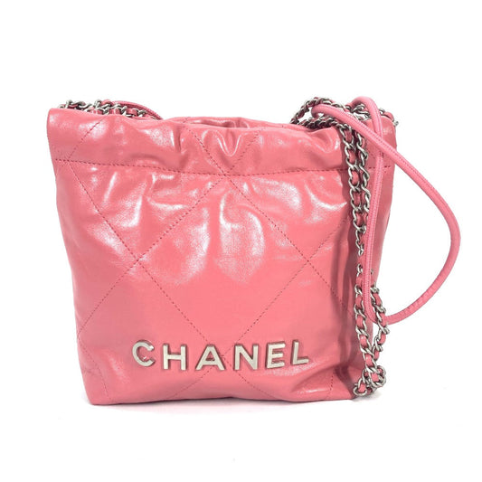 CHANEL Shoulder Bag AS3980 Calfskin pink Chain chanel 22