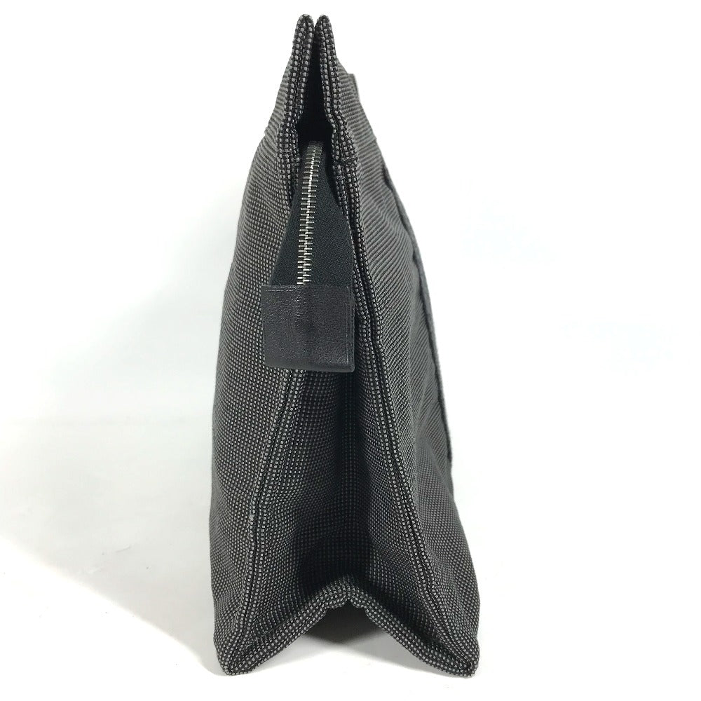 HERMES Pouch canvas gray Her Line Pouch MM unisex(Unisex)