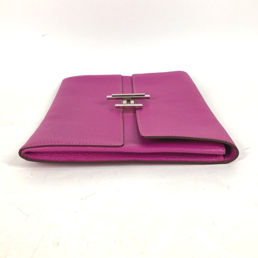 HERMES Clutch bag Shave pink flap cinematic