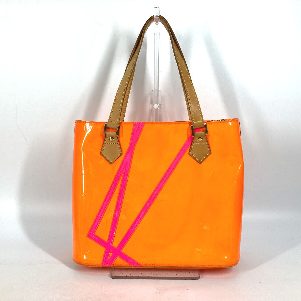 LOUIS VUITTON Shoulder Bag Monogram Vernis Canvas Orange Monogram Vernis Fluo Houston Women