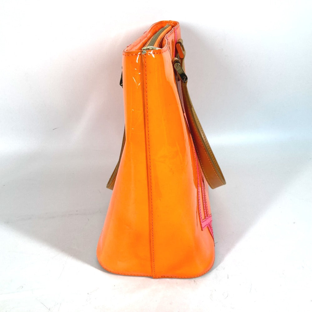 LOUIS VUITTON Shoulder Bag Monogram Vernis Canvas Orange Monogram Vernis Fluo Houston Women