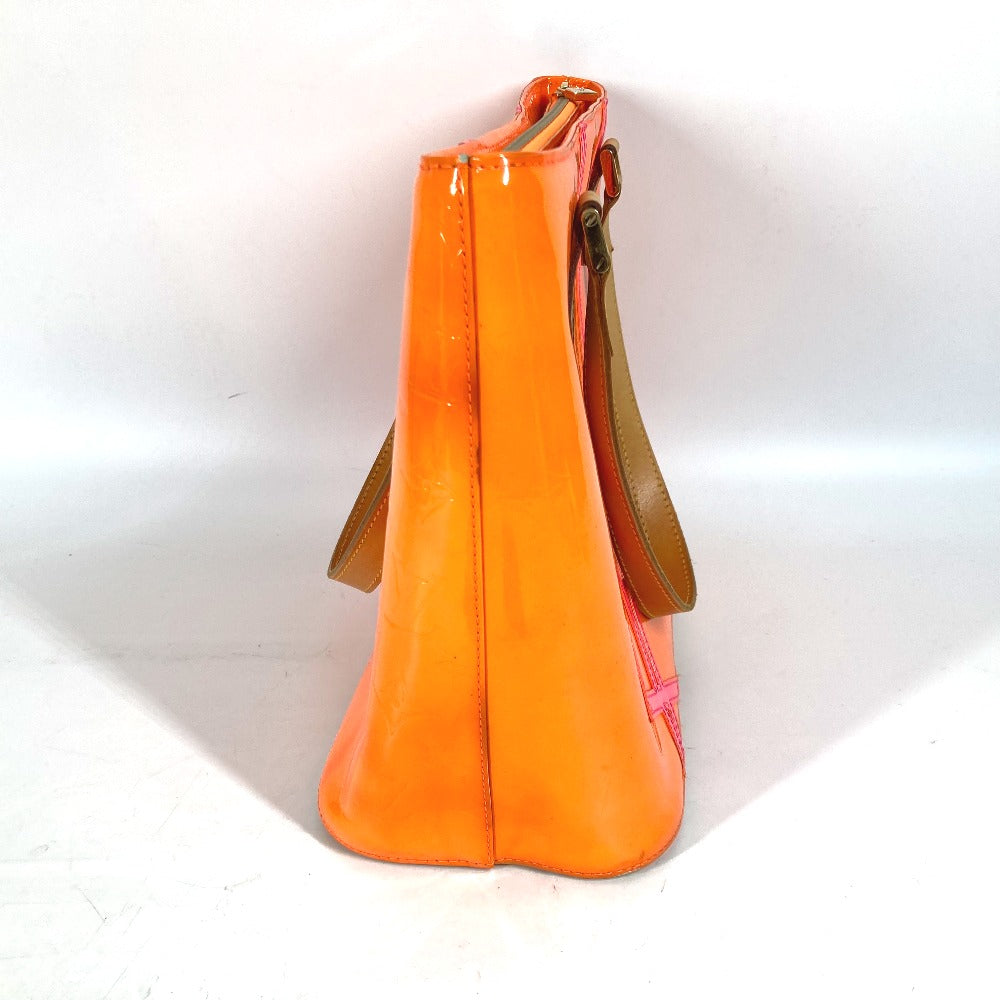 LOUIS VUITTON Shoulder Bag Monogram Vernis Canvas Orange Monogram Vernis Fluo Houston Women