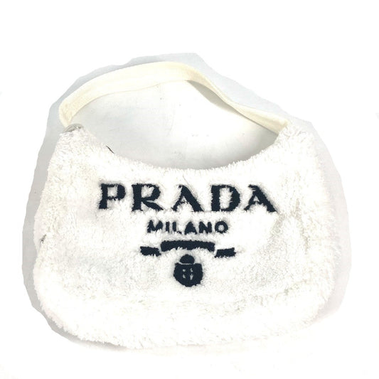 PRADA Tote Bag 1NE515 fabric white terry mini Re-Edition 2000 SPUGNA logo bag Women