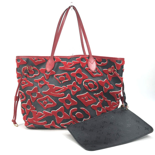 LOUIS VUITTON Tote Bag Monogram toughage canvas Red LVxUF Urs Fischer Neverfull MM