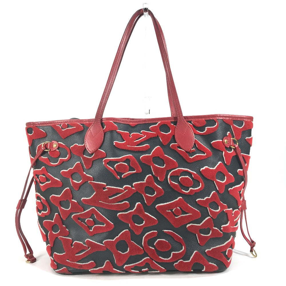 LOUIS VUITTON Tote Bag Monogram toughage canvas Red LVxUF Urs Fischer Neverfull MM