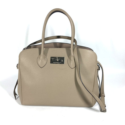 LOUIS VUITTON Tote Bag Taurillon Clemence Leather Tourterelle (Grey) Crossbody Mira MM Women