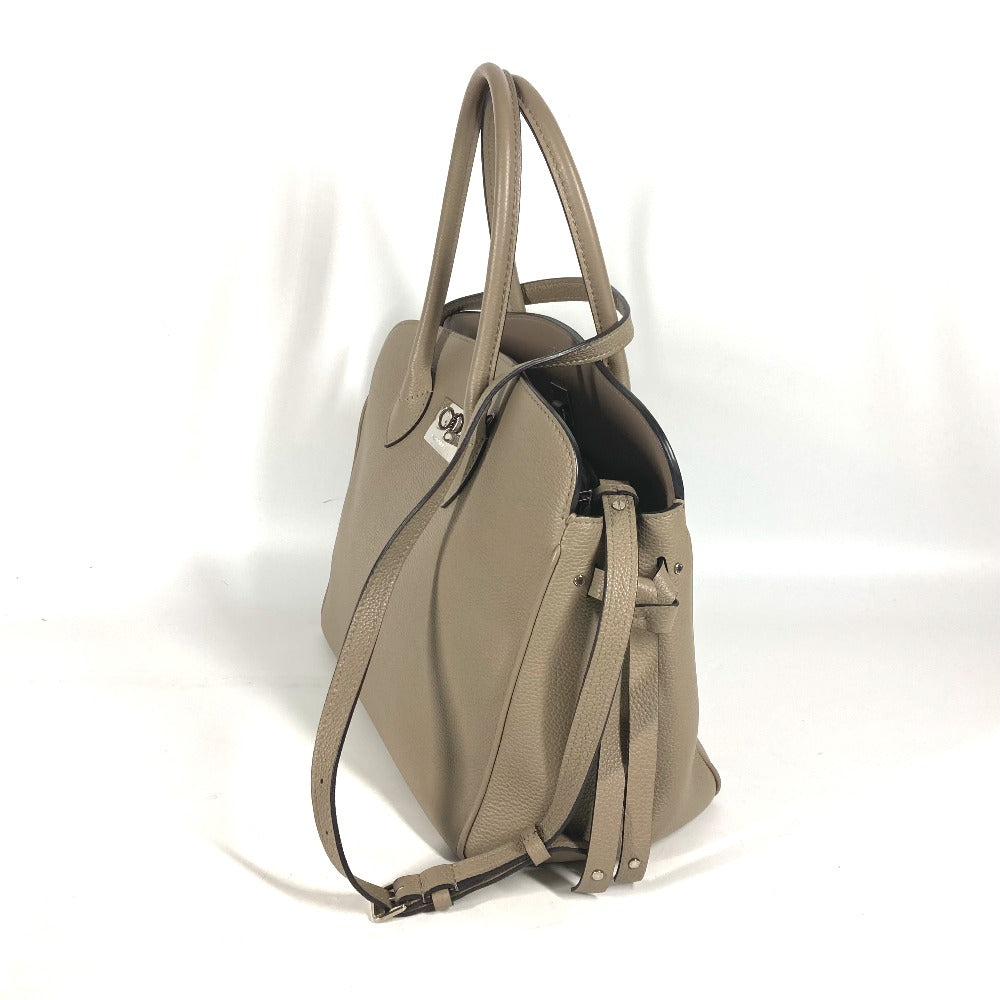 LOUIS VUITTON Tote Bag Taurillon Clemence Leather Tourterelle (Grey) Crossbody Mira MM Women