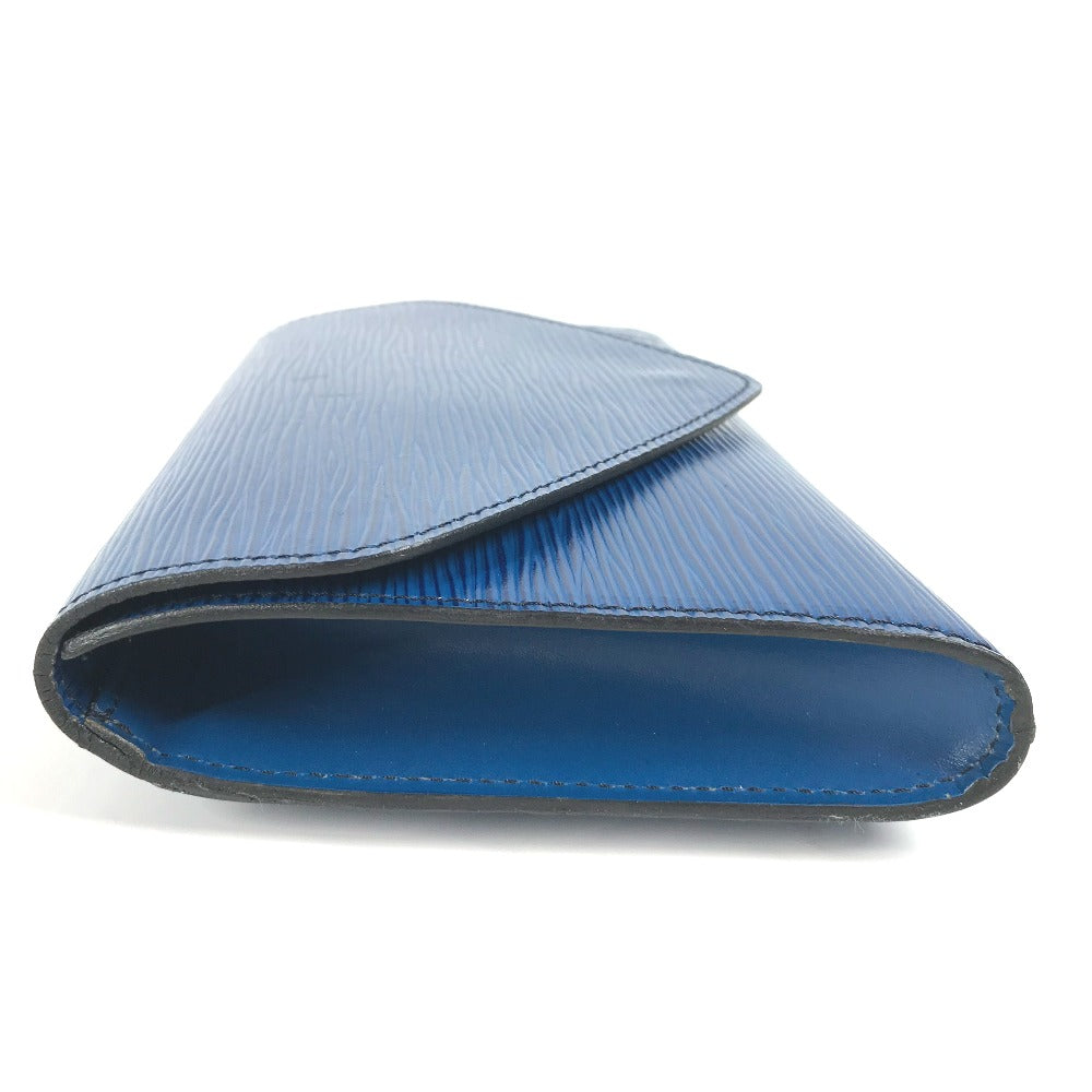LOUIS VUITTON Clutch bag Epi Leather blue Epi Art deco Women
