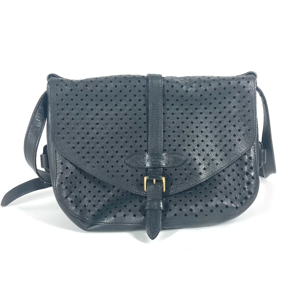 LOUIS VUITTON Shoulder Bag Calf leather black Perfo Flore Saumur30
