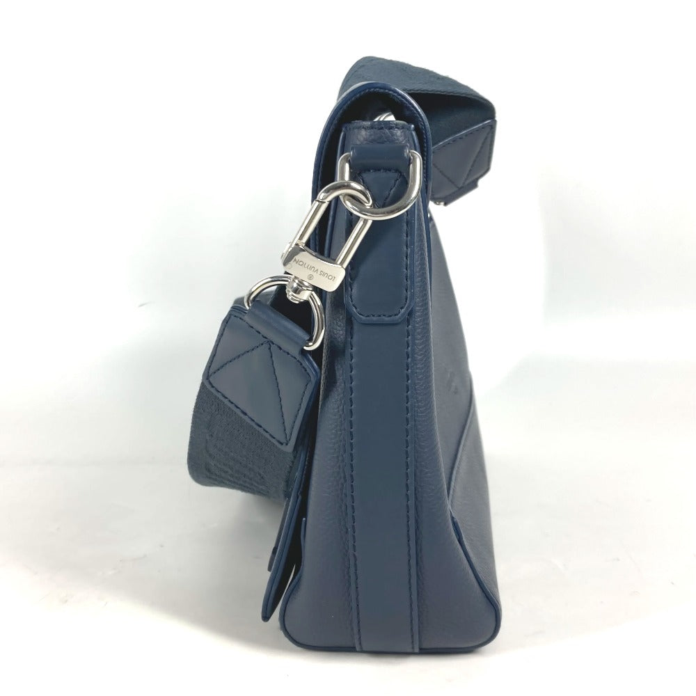 LOUIS VUITTON Shoulder Bag Cowhide leather Navy LV Aerogram takeoff messenger mens