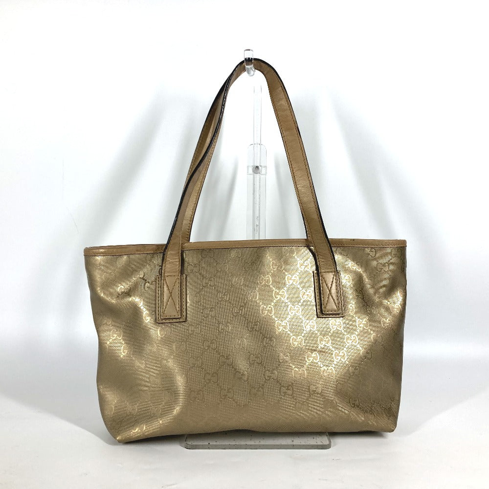 GUCCI Shoulder Bag 211138 PVC/Leather, GG Imprime gold GG Implication mens