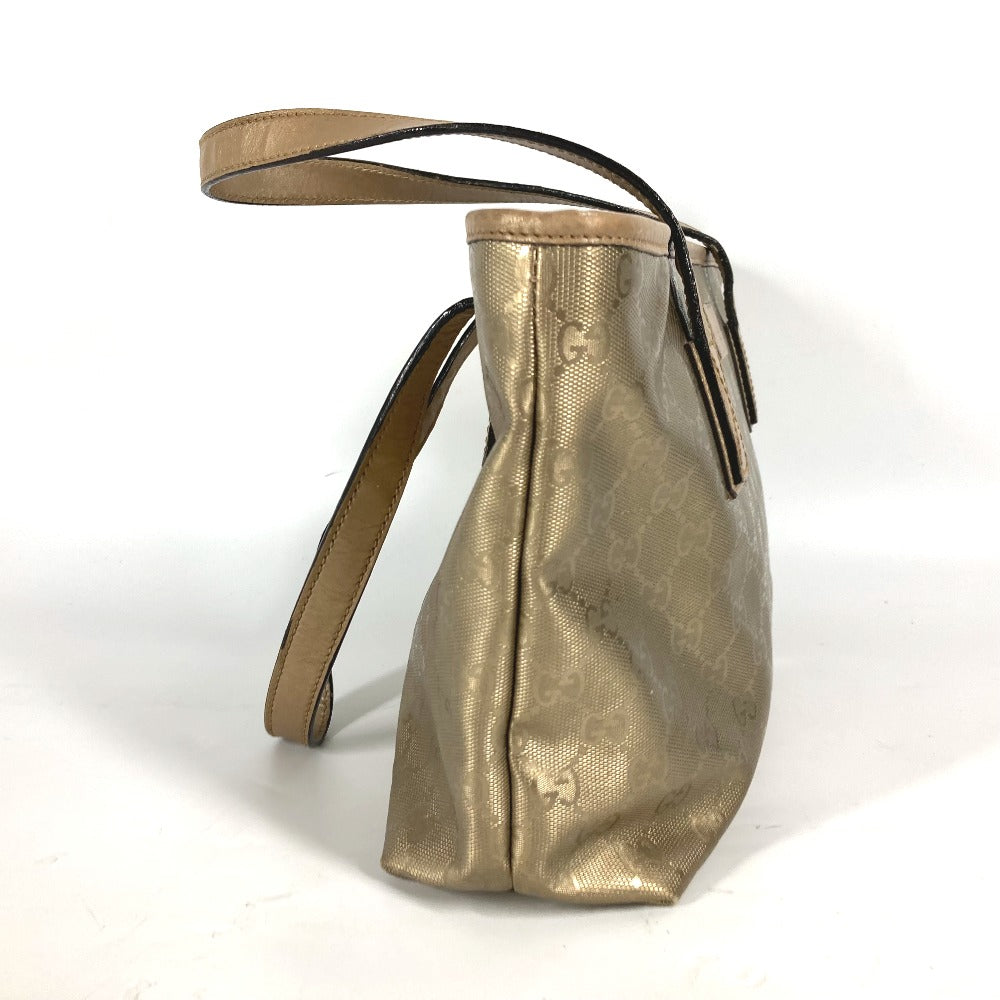 GUCCI Shoulder Bag 211138 PVC/Leather, GG Imprime gold GG Implication mens