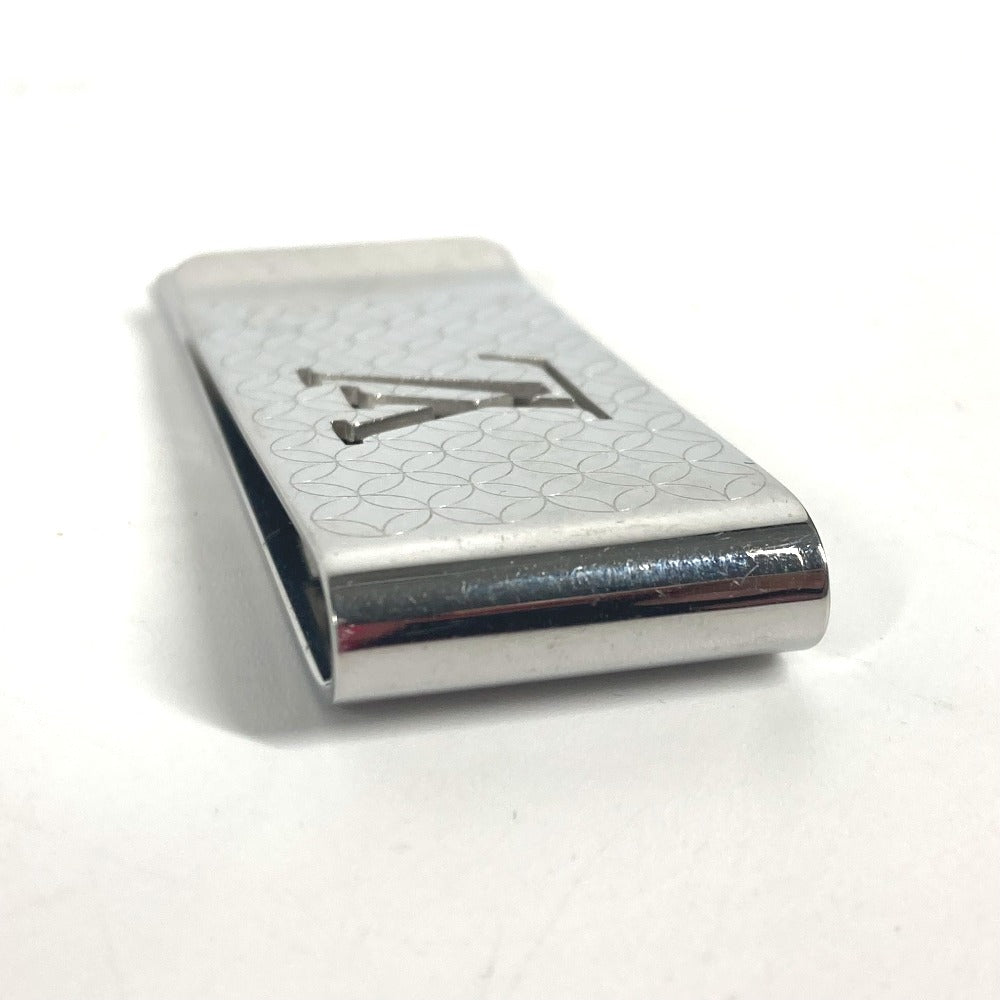 LOUIS VUITTON Money clip metal Silver building clip champs elyses mens
