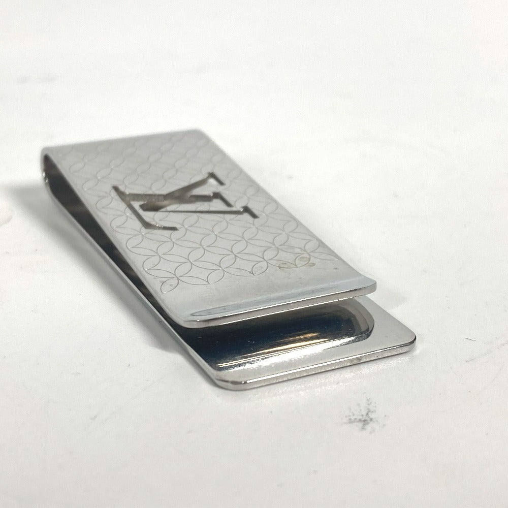 LOUIS VUITTON Money clip metal Silver building clip champs elyses mens