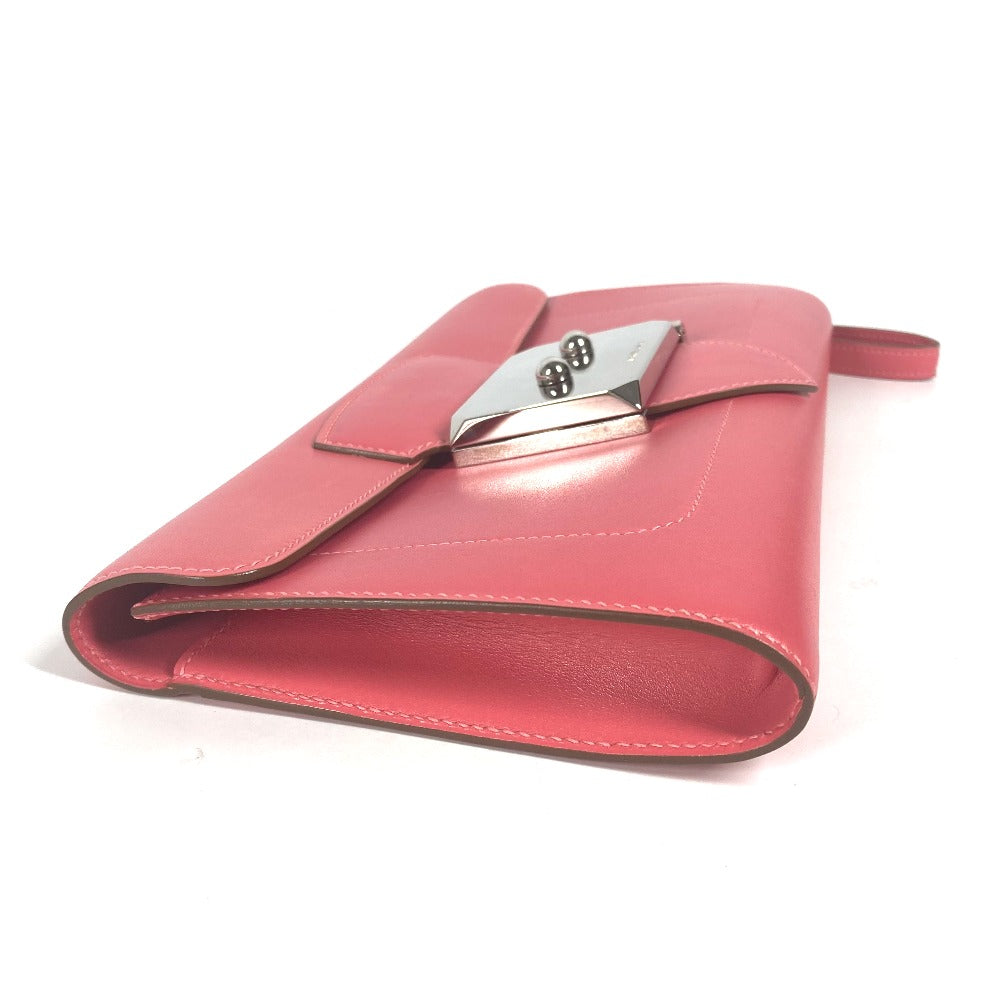 HERMES Clutch bag Leather, Votadelakt pink Sac Clutch Good Lock Women