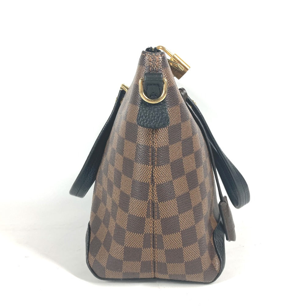 LOUIS VUITTON Shoulder Bag Damier canvas, leather black Damier Hyde Park Women
