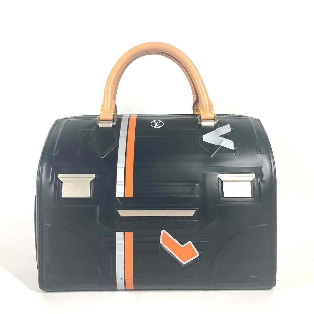 LOUIS VUITTON Handbag leather black Space Collection Speedy 25 mens