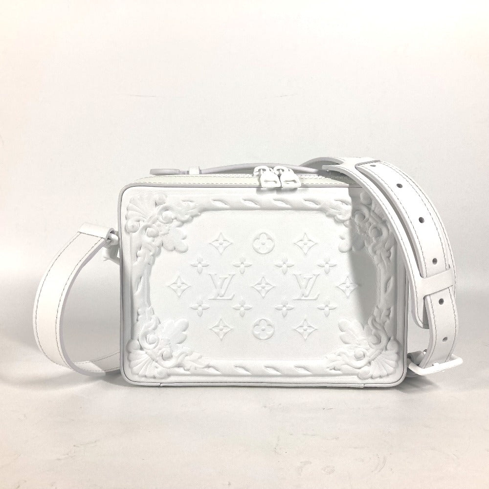 LOUIS VUITTON Shoulder Bag leather white LV Ornament Soft Trunk unisex(Unisex)