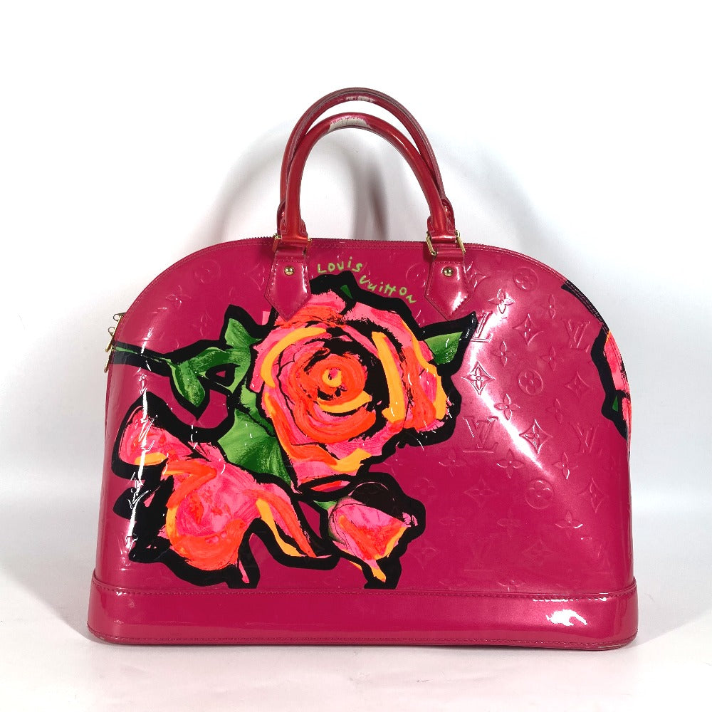 LOUIS VUITTON Handbag Patent leather pink Vernis Rose Stephen Spruce Alma MM Women
