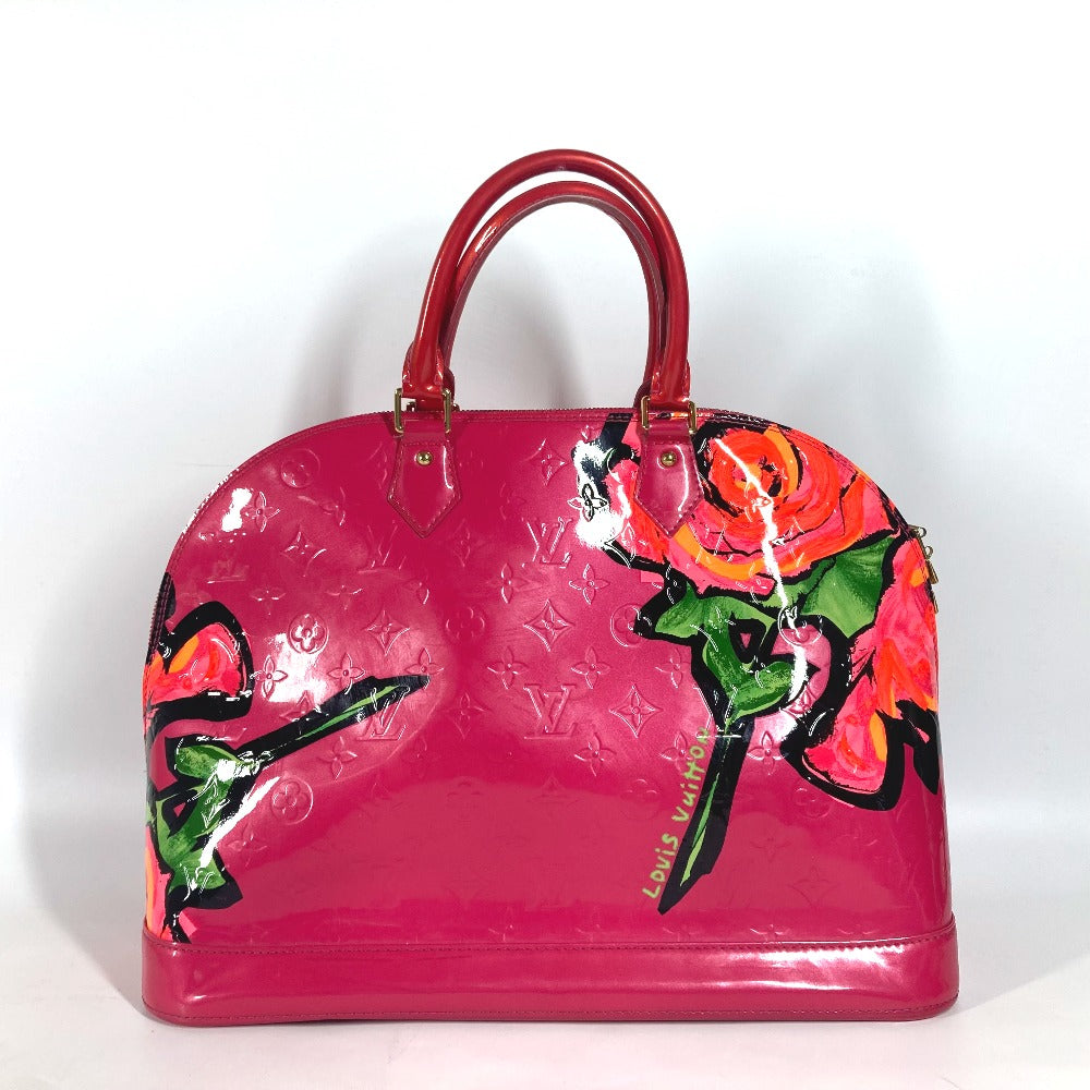 LOUIS VUITTON Handbag Patent leather pink Vernis Rose Stephen Spruce Alma MM Women