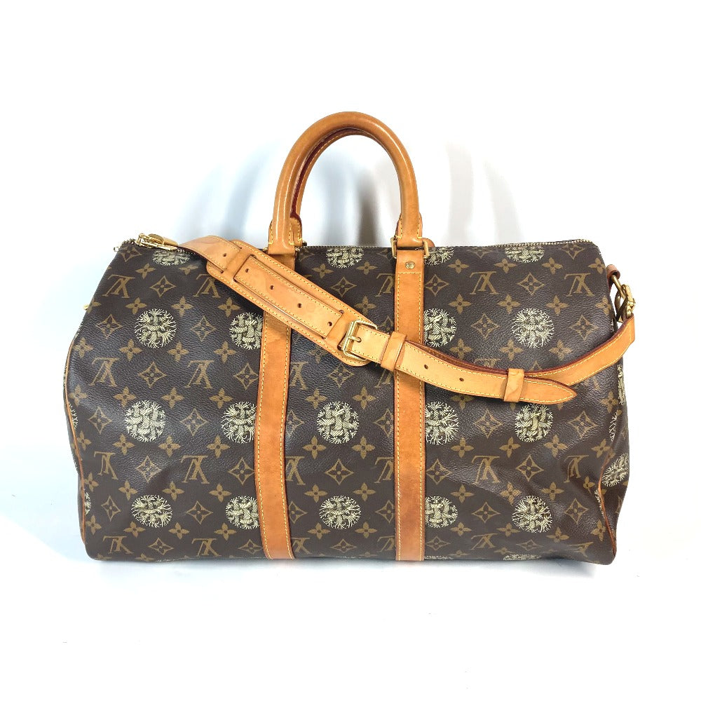 LOUIS VUITTON Boston Duffel bag Monogram canvas Brown Monogram Christopher Nemeth collaboration Keepall bandouliere45 mens